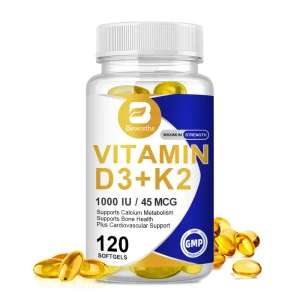 Vitamin D3 & K2 Capsules for Calcium Metabolism