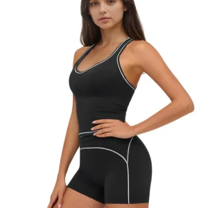 2-Piece Yoga Set, Racing Vest, Shorts