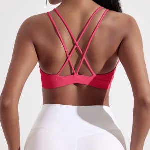 Solid Color Cross Sports Bra